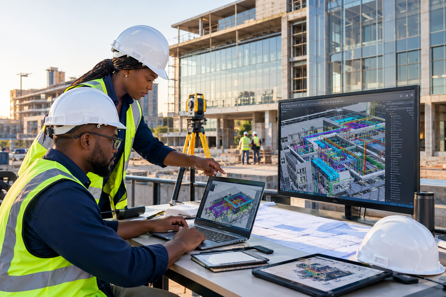 Digital engineering model connecting a physical asset with structured information